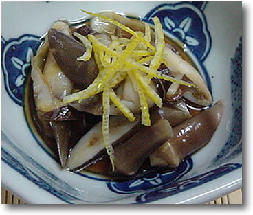 マテ貝の酢の物